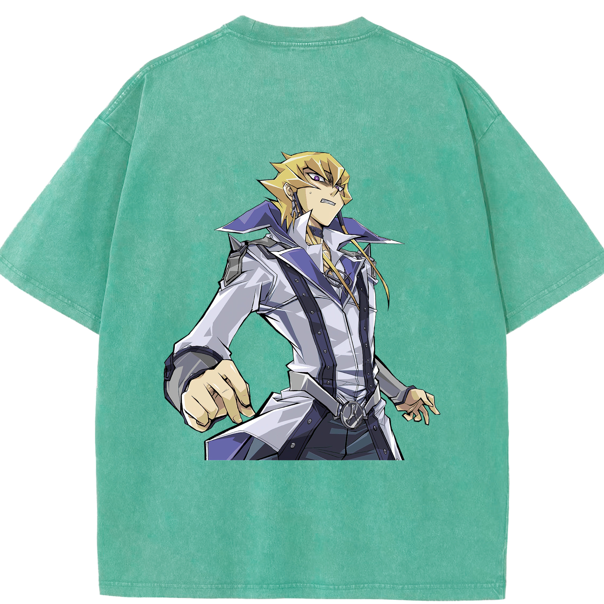 （画像用） 遊☆戯☆王 Yu-Gi-Oh! 綿100% ヴィンテージ風 半袖Tシャツ（背面プリント）